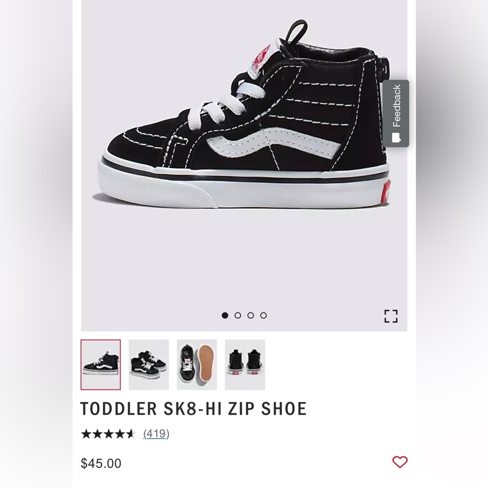 Toddler vans, worn once